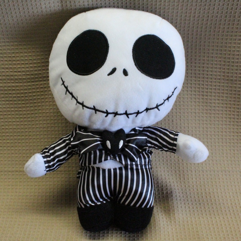 Disney Jack Skellington Plush 11" Black White Pinstripe Goth Y2K Northwest 2021